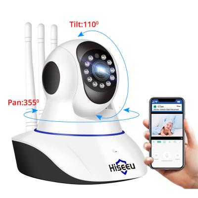 China Human Motion Tracking Hiseeu 1080P Wireless PTZ Camera Indoor Security wifi Camera With Night Vision Two Way CCTV Audio Video Surveillance for sale