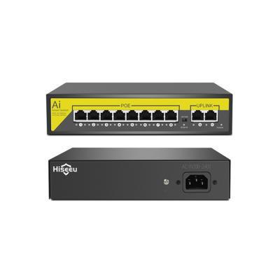 China POE 48V 8 Ports Industrial POE Switch Ethernet 10/100Mbps IEEE 802.3 af/at Smart Network Switch for sale