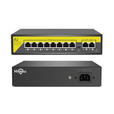 China Factory Direct High Quality 8 Poe Left Network Switch For IP Cameras CCTV Security Camera System for sale