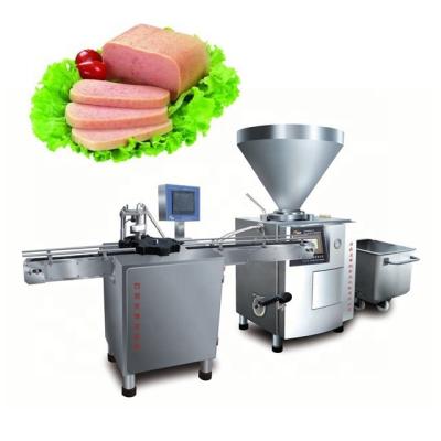 China Luncheon Meat Filler Machine Luncheon Meat Box Filler Meat Processing Canned Equipment for sale