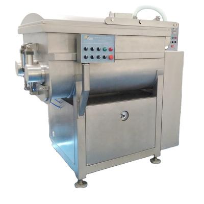 China Double Screw Meat Mixer Vacuum Meat 650L Agitator Meat Mixer Mixing Kneader for sale