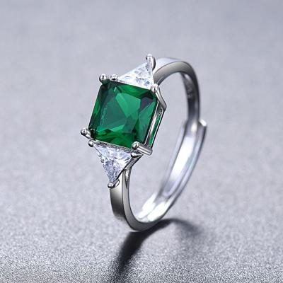 China Natural Green Alexandrite Gemstone Gem Stone Rings Fashionable Vintage Anillos Ajustables Finger Ring Jewelry For Women for sale