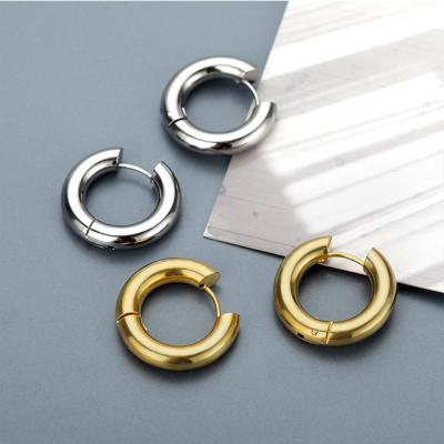 China 2021 Wholesale CLASSIC 18k Gold Plated Round Hoop Women Gold Plated Ear Studs Color Stud Earrings for sale