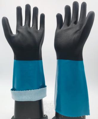 China Long Best Grip Anti-smash 40cm Nitrile PVC Oil Resistant Flexible Working Gloves Resistant Gloves for sale