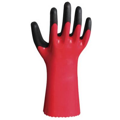 China PVC Anti-Slip Nitrile Oil Resistance Gloves Triple Coating Factory for sale