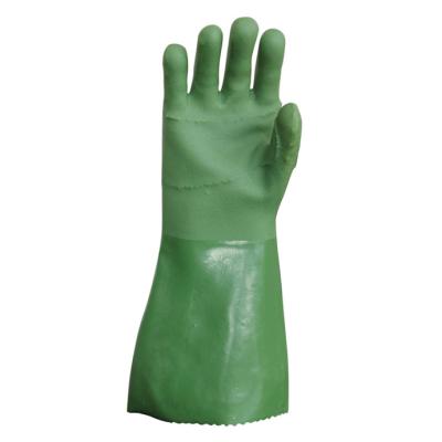 China Anti-slip long sleeve forarm protection pvc coated work glove for sale