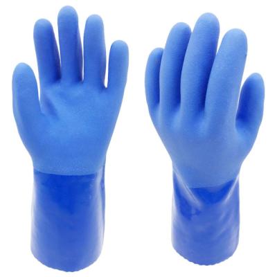 China Anti-Slip PVC Finish Industrial Gloves Sandy Manufacturer for sale