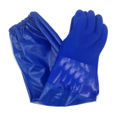 China Water Proof Anti-Slip Oil Resistant Perfect Grip Long Sleeve PVC Gloves for sale