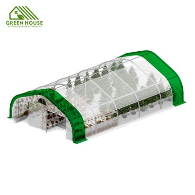 China Hot Selling Medicinal Plants Galvanized Steel Commercial Polycarbonate Flower And Plant Greenhouse for sale