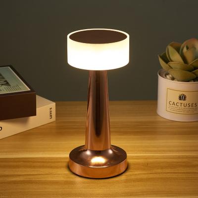 China Beautiful Product Dumbbell LED Bar Table Lamp Desk Lamp Touch Control Usb Charging 3 Colors Hotel Night Dinner Light for sale