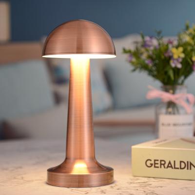 China Beautiful New Fashionable 2023 Mushroom Wireless Night Table Bedside Led Reading Lamp With Usb Left Mushroom for sale