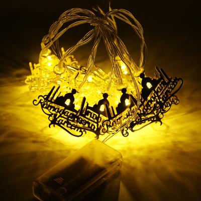 China Outdoor Festival Led Islamic Lichter Happy Eid Mubarak Ramadan Decoration Led Lights String With Battery for sale