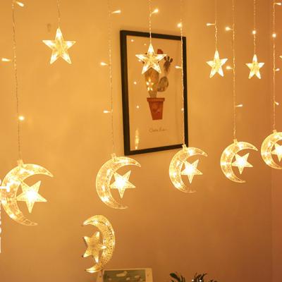 China Personalized Decoration Muslim Holidays Light Ramadan Decoration Led Window Curtain String Light For EID Christmas Holiday Home Decor for sale