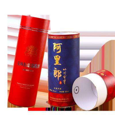 China Recyclable Made in China Popular Biodegradable Eco-friendly Customized Bagasse Sealed Wine Boxes Wholesale Flexography Paper Tubes for sale