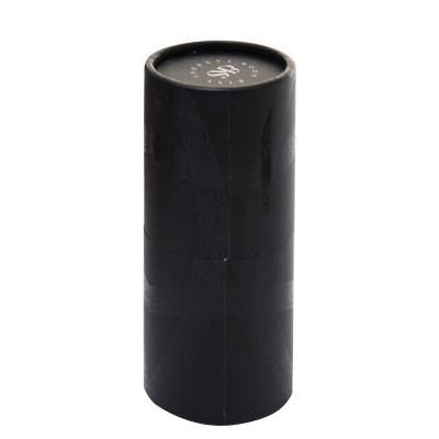 China Recyclable Hot Sale Gift Cans Fashion Design Black Cylinder Box Cardboard Pen Packaging Boxes Wine Food Black Paper Tube for sale