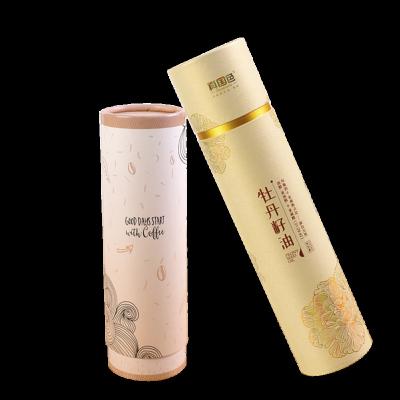 China 2023 Recyclable Hot Selling Customization Round Embossed Pattern Packaging Various Beverage Snacks Paper Tube Food Boxes for sale