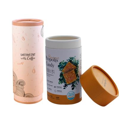 China 2023 Selling Private Popular Logo Pattern Biodegradable Seal Paper Tube Recyclable Hot Design Eco-friendly Packaging Food Boxes Paper Tube for sale