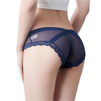 China Breathable Breathable Comfortable Women Lace Up Panties Underwear Low Waist Briefs Seamless Panties for sale