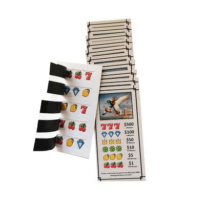 China paper & Wholesale Custom Cardboard Logo Full Color Print Five Window Pull Tabs Game Tickets in China for sale