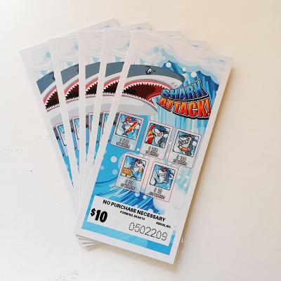 China paper & Cardboard Factory Sale Offset Printing Cutoff Pull Tab Lottery Tickets With Custom Open Logo for sale