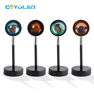 China Indoor Sunset Night Lights All Aluminum USB LED Table Background Decoration Sunset Light for sale