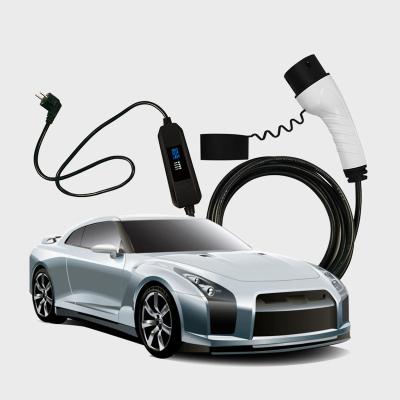 China 3.5kW Portable Screen Display AC Business Travel Car Charging Point Type - Universal Electric Vehicle 2 Charger for sale