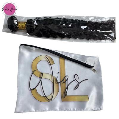 China 2021 Buying Most Hot Selling Bag For Hair Salon Custom LOGO Silk Zip Lock Bag Satin Gift Bag for sale