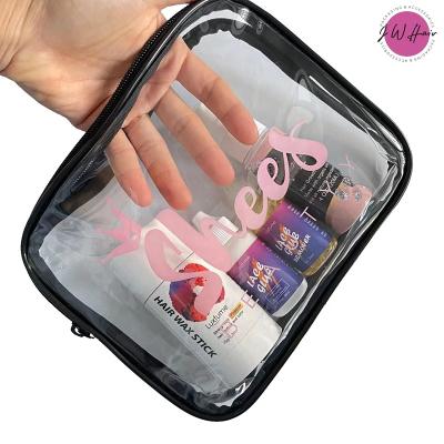 China OEM Jelly Make Transparent Travel Reusable PVC Up Pouch Custom Waterproof Clear Cosmetic Bag for sale