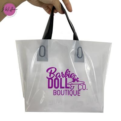 China Disposable Wholesale Custom Logo Printing Variety Size High Quality Plastic Shopping Bag With Handle for sale