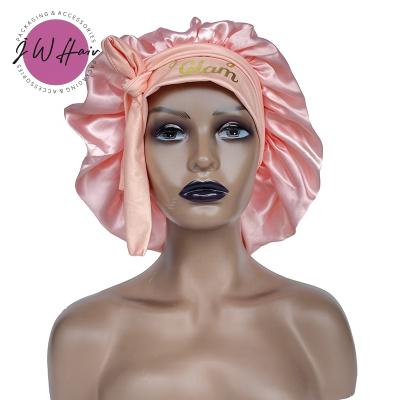 China Custom Silk Spandex Hood Satin Hood Spandex Head Tie Hood For Sleeping for sale