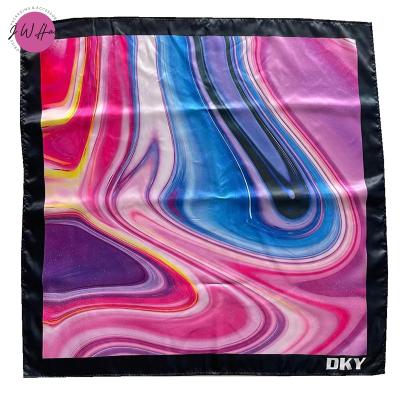 China New 90*90cm Solid Color Satin Square Silky Muslim Muslim Scarf Main Scarf Scarves For Braiding for sale