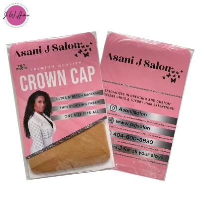 China Micro Pans 2pcs/pack Hair Extension Tool Stretchable Hair Net, Deluxe Nylon Caps With Logo Wig Caps For Making Wigs for sale