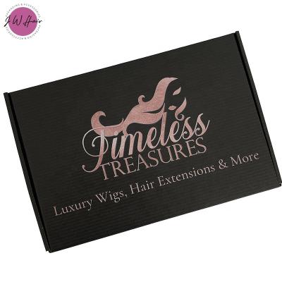 China Handmade Custom Wig Box For Hair Extensions Floded Box LOGO Print Cardboard Gift Box for sale