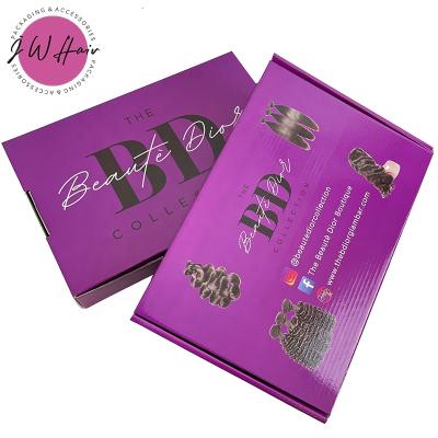 China Luxury Handmade Hair Packaging Boxes For Bundles For Low MOQ Accetpable Custom Hair Box For Wigs for sale