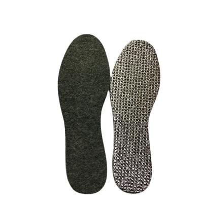 China Soft Bottom Foot Care Eco - Friendly Alumina PU Foam Shoe Warm Wool Insole for sale