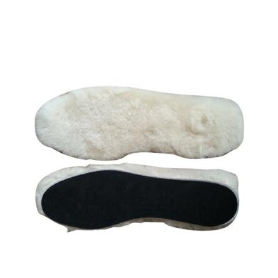 China Winter Eco - Friendly Soft Foot Comfort Warmer Sheepskin Insoles With Latex Bottom for sale