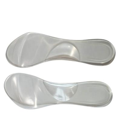 China New Arrival Eco - Friendly Transparent Shock Absorption Invisible Shoes Gel Insole for sale