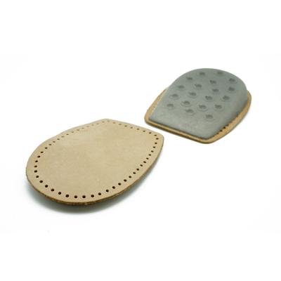 China Hot Selling Half Foot Genuine Leather Leather Heel Pad Latex Heel Insole Pad With Hole for sale