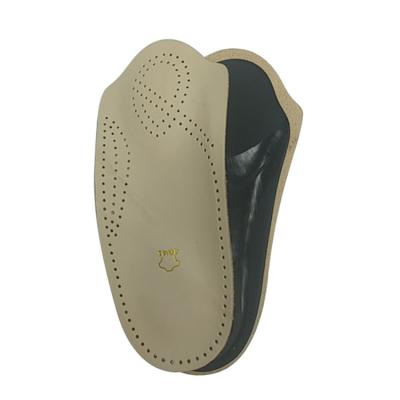 China Custom Soft Shoes Eco - Friendly Cushion 3/4 Genuine Leather Insole With Tpu Bottom for sale