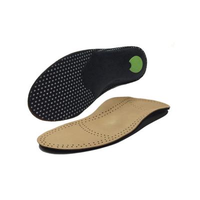 China Custom Size Cushion Arch Support Soft Leather Insole Eco-friendly For New Shoes for sale