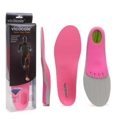 China Custom Breathable Anti Bacterial EVA Arch Support Foot Orthopedic Flat Insoles Orthotic Insole Anti Bacterial for sale