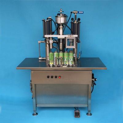 China Semi Automatic Pesticide Nitrogen Spray Toilet Body Clothes Curtains Toilet Freshener Aerosol CO2 Filling Machine Air Gas Filler for sale