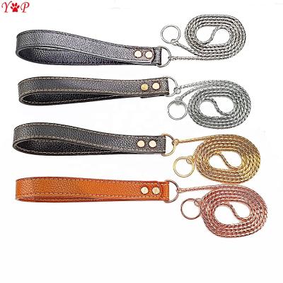 China Custom Stocked Dog Snake Chain Logo 3mm 4mm 5mm Choke Collar Cooper Snake Chain For Dog for sale