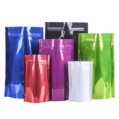 China Wholesale 100Pcs Moisture Proof Plastic Aluminum Foil Zipper Lock Stand Up Food Cookies Packaging Mylar Bags for sale