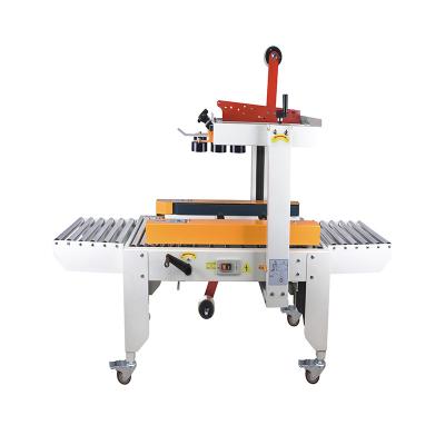 China Semi-auto Food Carton Box Gluer Sealer Closing Machine Messenger Box Tape Sealing Machine for sale