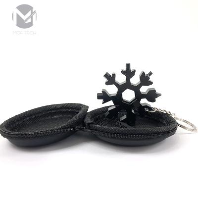 China Outdoor Multi Function Tool Pocket Key Chain Stainless Steel Snowflake Shape Multi Tool for sale