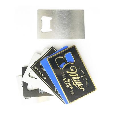 China Viable Wholesale Cheap Price Custom Stainless Steel Material Credit Card Shape Beer Bottle Opener for sale