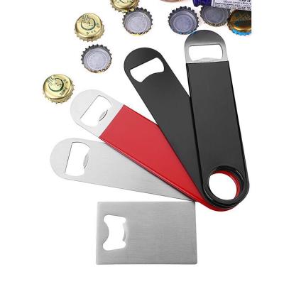 China Viable Fast Delivery White Sublimation Stainless Steel Bar Blade Beer Bottle Opener for sale