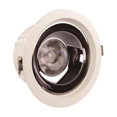 China 12W Modern Hotel Chrome Ceiling Recessed Modern White White Reflector Downlight Led Prices Guangzhou for sale