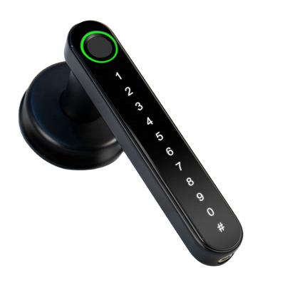 China ZWS-1108 Apartment Meteorite Black Smart Locks Password High Quality Fingerprint Master Card Smart Lock for sale